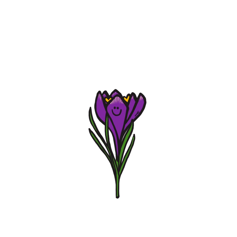 Handgetekende bloemenillustratie door Marretjes