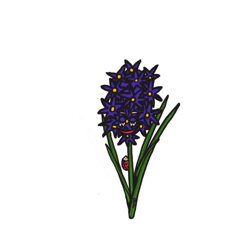 Handgetekende bloemenillustratie door Marretjes