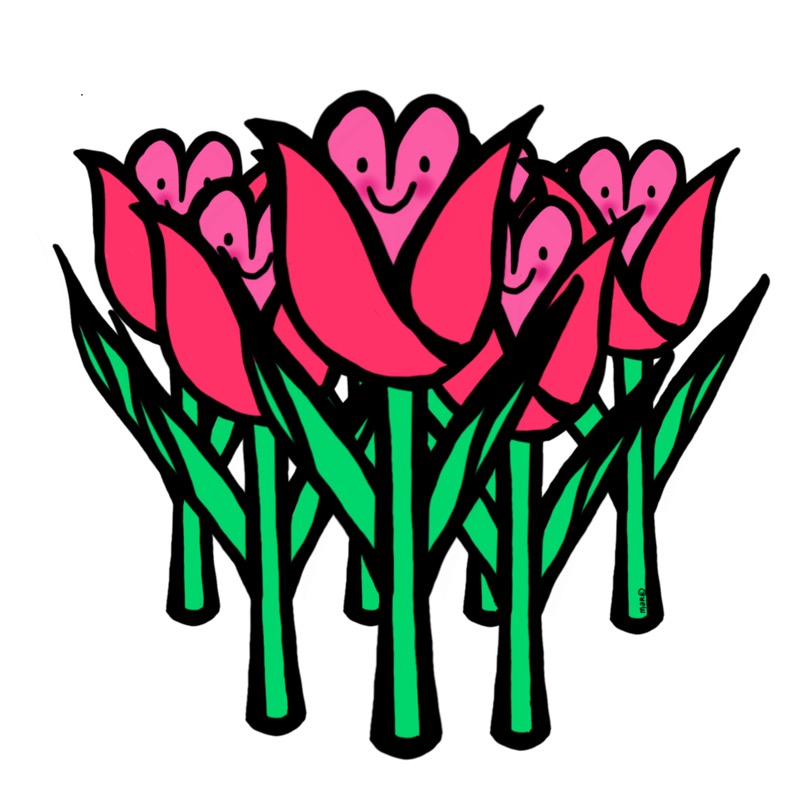 Handgetekende bloemenillustratie door Marretjes