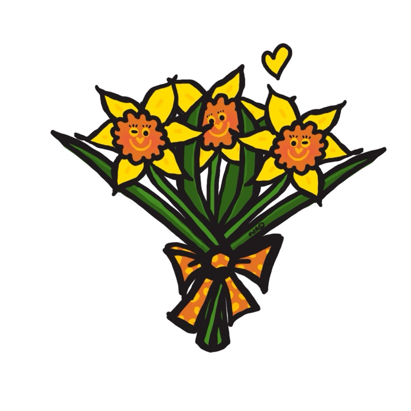 Handgetekende bloemenillustratie door Marretjes