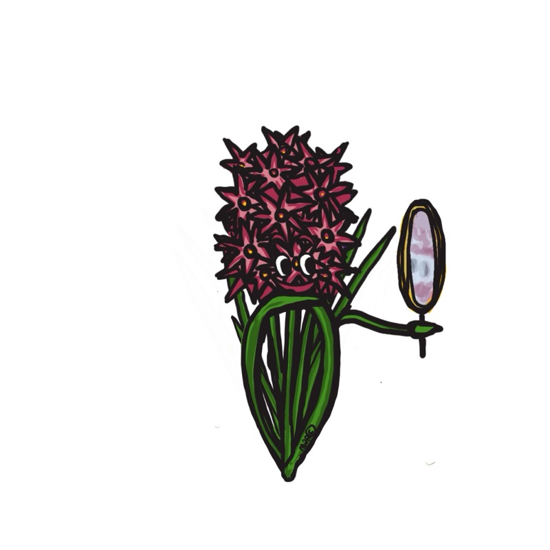 Handgetekende bloemenillustratie door Marretjes