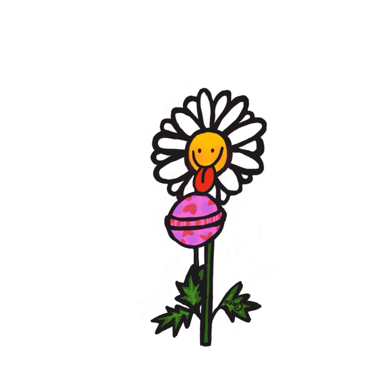 Handgetekende bloemenillustratie door Marretjes