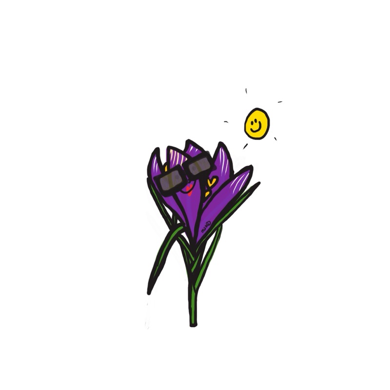 Handgetekende bloemenillustratie door Marretjes